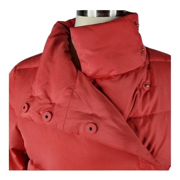 J. Jill Chloe cozy down puffer coat with funnel neck coral jacket size XS - Picture 4 of 12